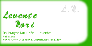 levente mori business card