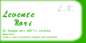 levente mori business card